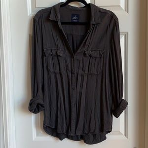 Vintage Boyfriend shirt charcoal gray